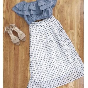 Pleated Midi Skirt